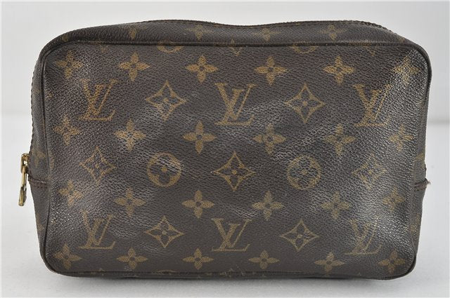 Auth Louis Vuitton Monogram Trousse Toilette 23 Clutch Hand Bag M47524 LV 4097D