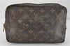 Auth Louis Vuitton Monogram Trousse Toilette 23 Clutch Hand Bag M47524 LV 4097D