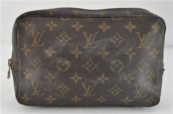 Auth Louis Vuitton Monogram Trousse Toilette 23 Clutch Hand Bag M47524 LV 4097D