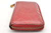 Authentic Louis Vuitton Vernis Zippy Wallet Long Purse Red M91981 LV 4097I