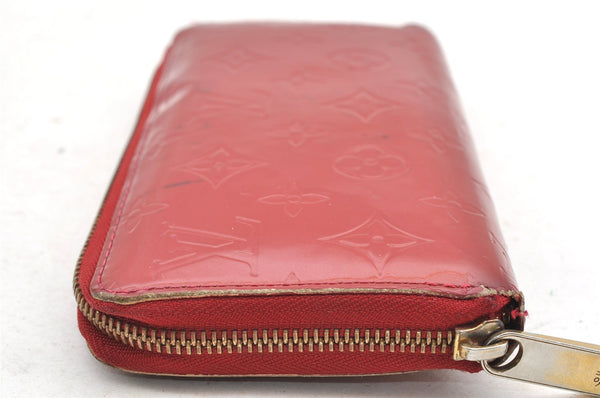 Authentic Louis Vuitton Vernis Zippy Wallet Long Purse Red M91981 LV 4097I