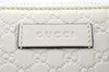 Authentic GUCCI Micro GG Guccissima Bifold Wallet Leather 449395 White 4100I