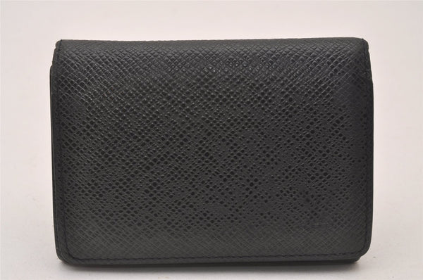 Auth Louis Vuitton Taiga Enveloppe Cartes de Visite Card Case Black Junk 4101I
