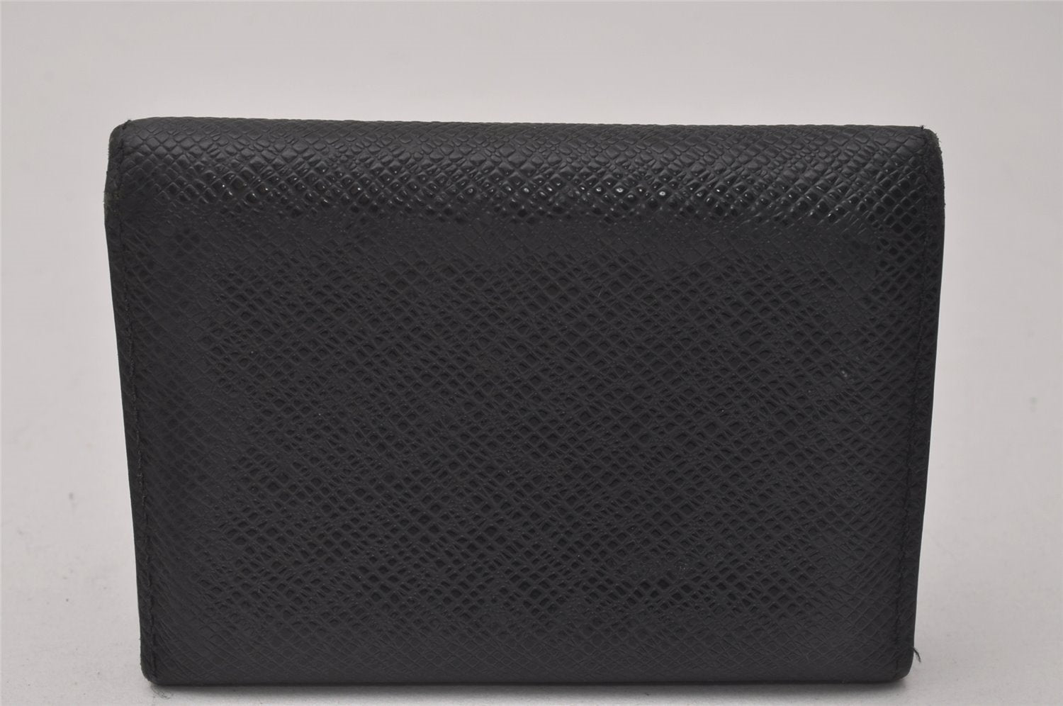 Auth Louis Vuitton Taiga Enveloppe Cartes de Visite Card Case Black Junk 4101I