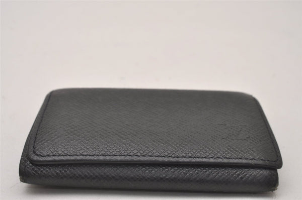 Auth Louis Vuitton Taiga Enveloppe Cartes de Visite Card Case Black Junk 4101I