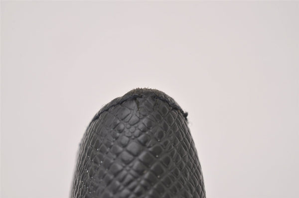 Auth Louis Vuitton Taiga Enveloppe Cartes de Visite Card Case Black Junk 4101I