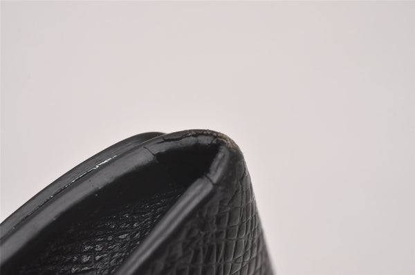 Auth Louis Vuitton Taiga Enveloppe Cartes de Visite Card Case Black Junk 4101I