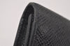 Auth Louis Vuitton Taiga Enveloppe Cartes de Visite Card Case Black Junk 4101I
