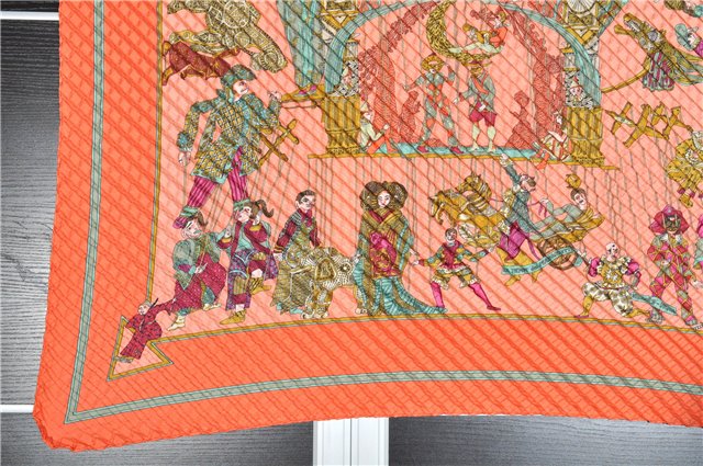 Authentic HERMES Double Pleats Scarf 