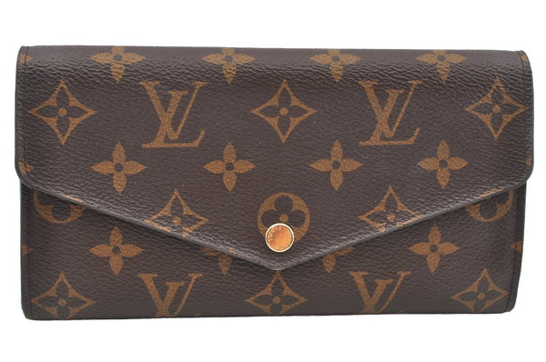 Authentic Louis Vuitton Monogram Portefeuille Sarah Long Wallet M62234 LV 4104I