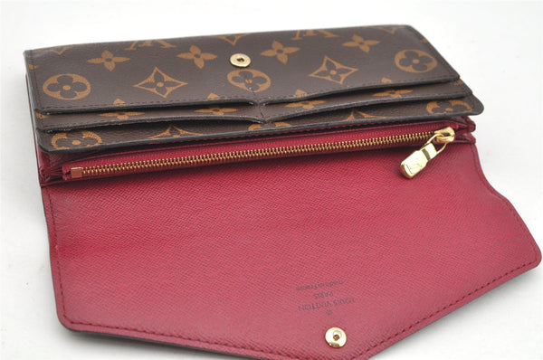 Authentic Louis Vuitton Monogram Portefeuille Sarah Long Wallet M62234 LV 4104I