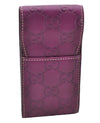 Authentic GUCCI Guccissima Cigarette Case Purse GG Leather 181716 Purple 4106I