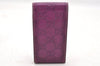 Authentic GUCCI Guccissima Cigarette Case Purse GG Leather 181716 Purple 4106I