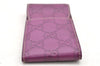 Authentic GUCCI Guccissima Cigarette Case Purse GG Leather 181716 Purple 4106I