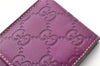 Authentic GUCCI Guccissima Cigarette Case Purse GG Leather 181716 Purple 4106I