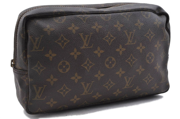 Auth Louis Vuitton Monogram Trousse Toilette 28 Clutch Bag M47522 LV Junk 4108C