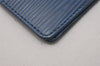 Auth Louis Vuitton Epi Porte 2 Cartes Vertical Card Pass Case M63205 Blue 4109I