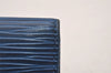 Auth Louis Vuitton Epi Porte 2 Cartes Vertical Card Pass Case M63205 Blue 4109I