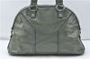 Authentic YVES SAINT LAURENT Muse Shoulder Hand Bag Enamel Green 4110D