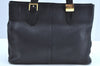 Authentic Burberrys Vintage Leather Shoulder Hand Bag Purse Black 4110H