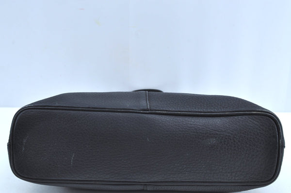 Authentic Burberrys Vintage Leather Shoulder Hand Bag Purse Black 4110H