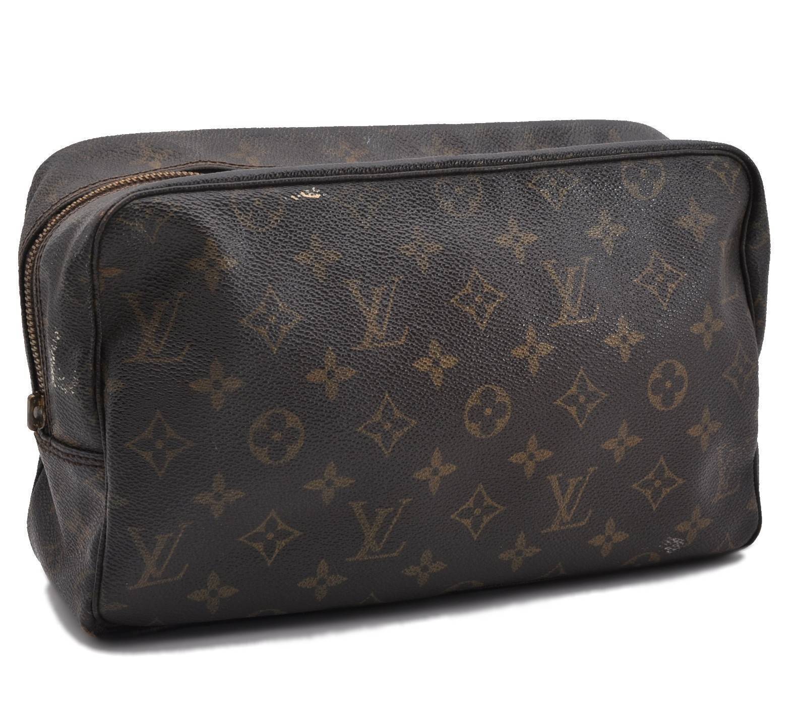 Auth LOUIS VUITTON Monogram Trousse Toilette 28 Clutch Bag M47522 LV Junk 4111B