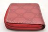 Authentic GUCCI Vintage Guccissima Coin Purse Case GG Leather 115255 Red 4111I