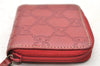 Authentic GUCCI Vintage Guccissima Coin Purse Case GG Leather 115255 Red 4111I