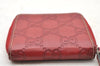 Authentic GUCCI Vintage Guccissima Coin Purse Case GG Leather 115255 Red 4111I