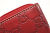 Authentic GUCCI Vintage Guccissima Coin Purse Case GG Leather 115255 Red 4111I