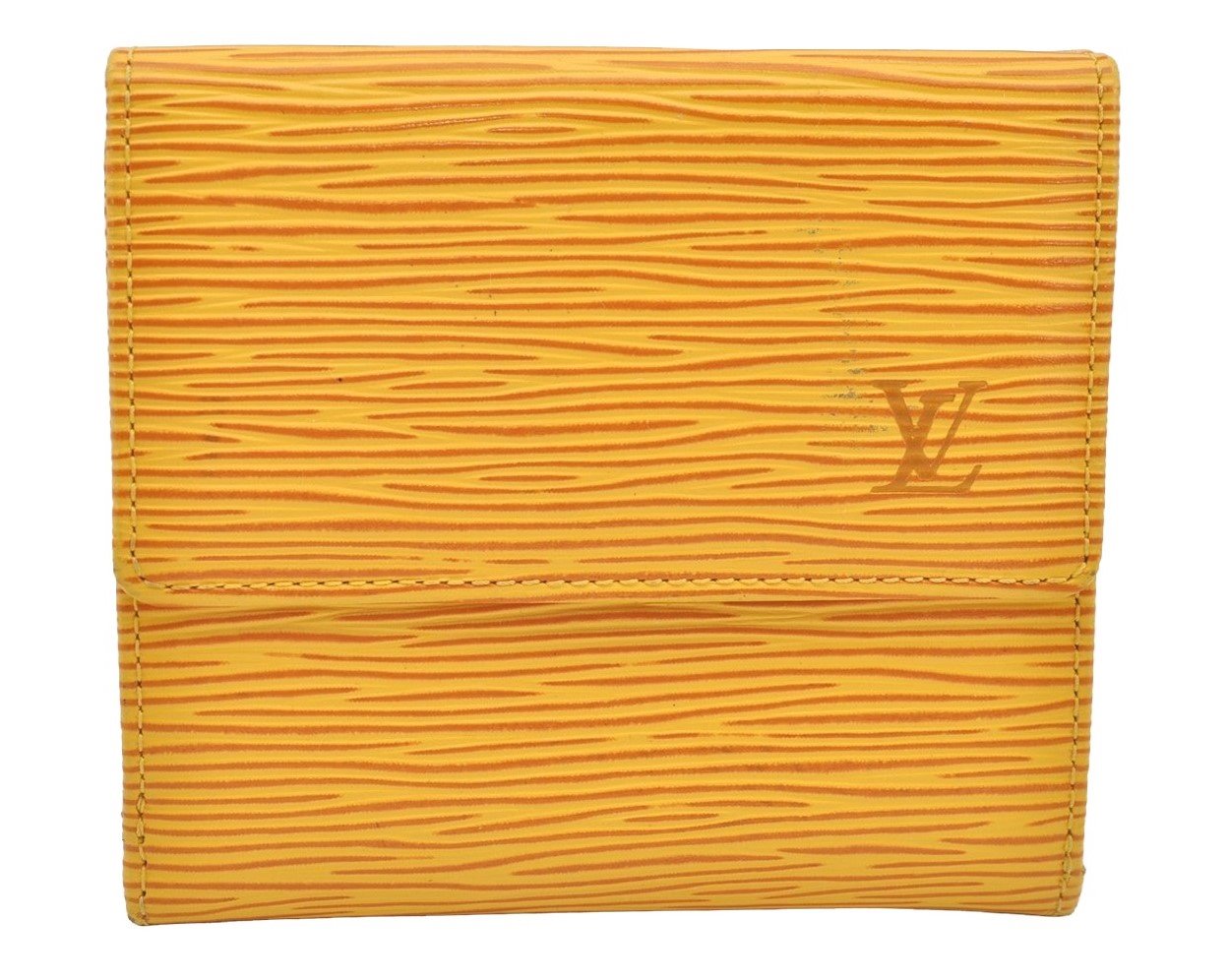 Auth Louis Vuitton Epi Porte Monnaie Billets Cartes Credit Wallet Yellow 4112I