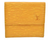 Auth Louis Vuitton Epi Porte Monnaie Billets Cartes Credit Wallet Yellow 4112I