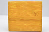 Auth Louis Vuitton Epi Porte Monnaie Billets Cartes Credit Wallet Yellow 4112I