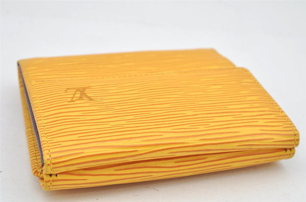 Auth Louis Vuitton Epi Porte Monnaie Billets Cartes Credit Wallet Yellow 4112I