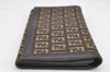 Authentic FENDI Vintage Zucchino Long Wallet Purse Canvas Leather Brown 4113I