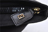 Authentic FENDI Nylon Leather Hand Bag Purse Black 4114D