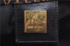 Authentic FENDI Nylon Leather Hand Bag Purse Black 4114D