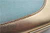 Authentic GUCCI Sherry Line Jackie Shoulder Bag Canvas Leather Light Blue 4114F