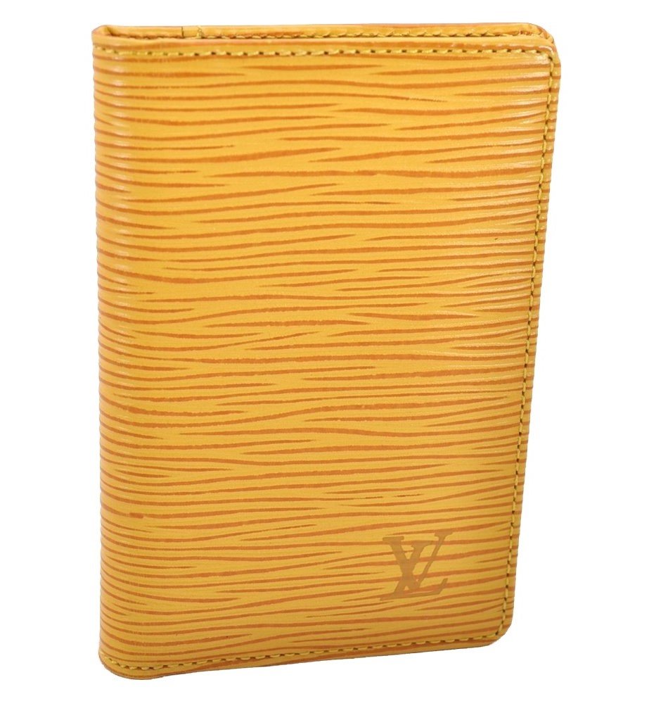 Authentic Louis Vuitton Epi Organizer De Poche Pass Case Yellow M63589 LV 4114I