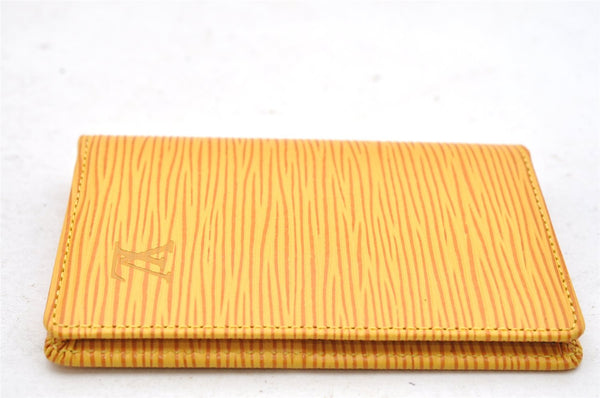 Authentic Louis Vuitton Epi Organizer De Poche Pass Case Yellow M63589 LV 4114I