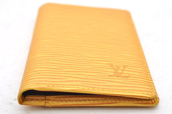 Authentic Louis Vuitton Epi Organizer De Poche Pass Case Yellow M63589 LV 4114I