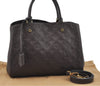 Auth Louis Vuitton Monogram Empreinte Montaigne MM 2Way Hand Bag Brown LV 4115I