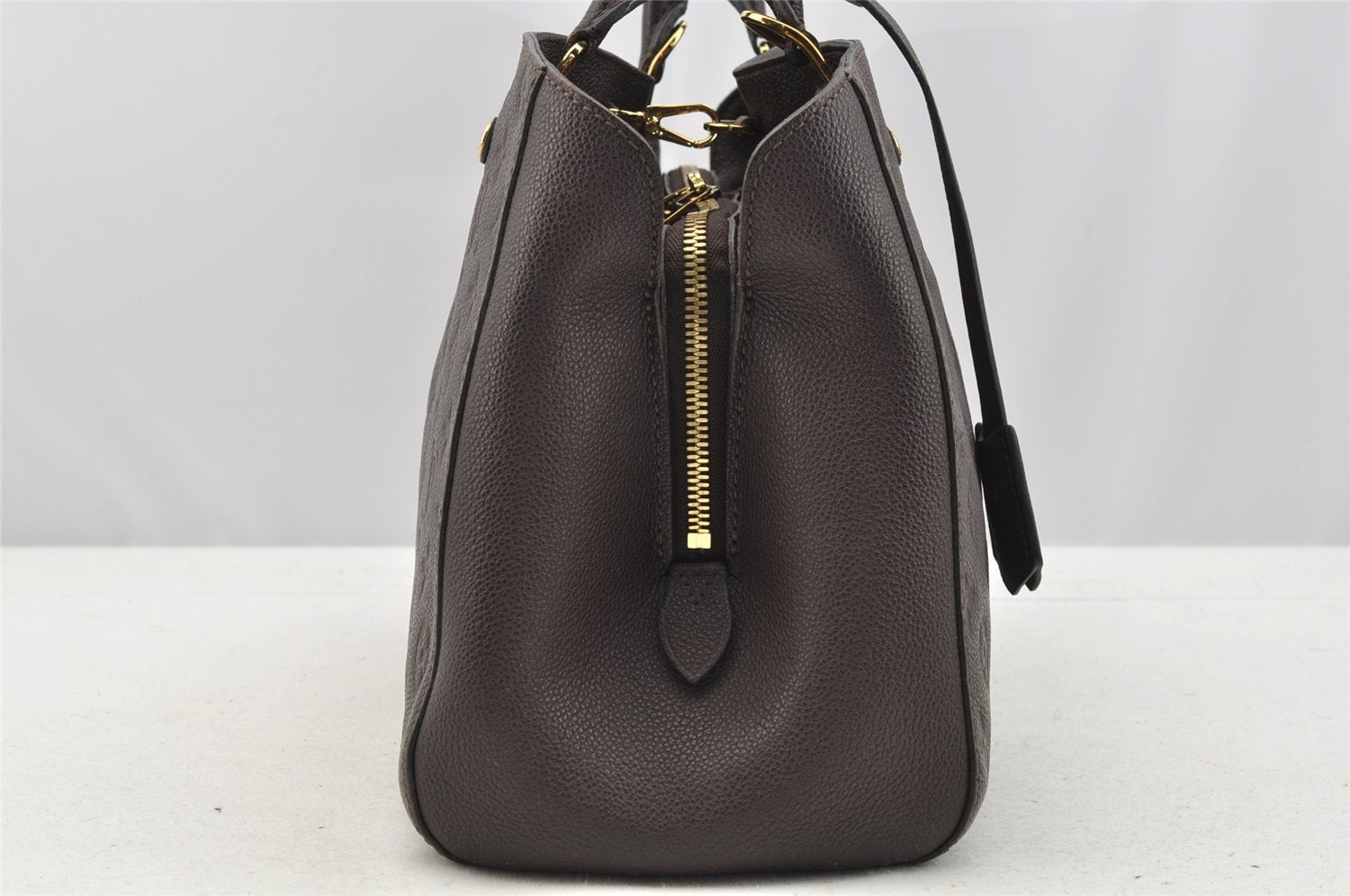 Auth Louis Vuitton Monogram Empreinte Montaigne MM 2Way Hand Bag Brown LV 4115I