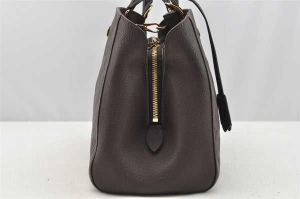 Auth Louis Vuitton Monogram Empreinte Montaigne MM 2Way Hand Bag Brown LV 4115I