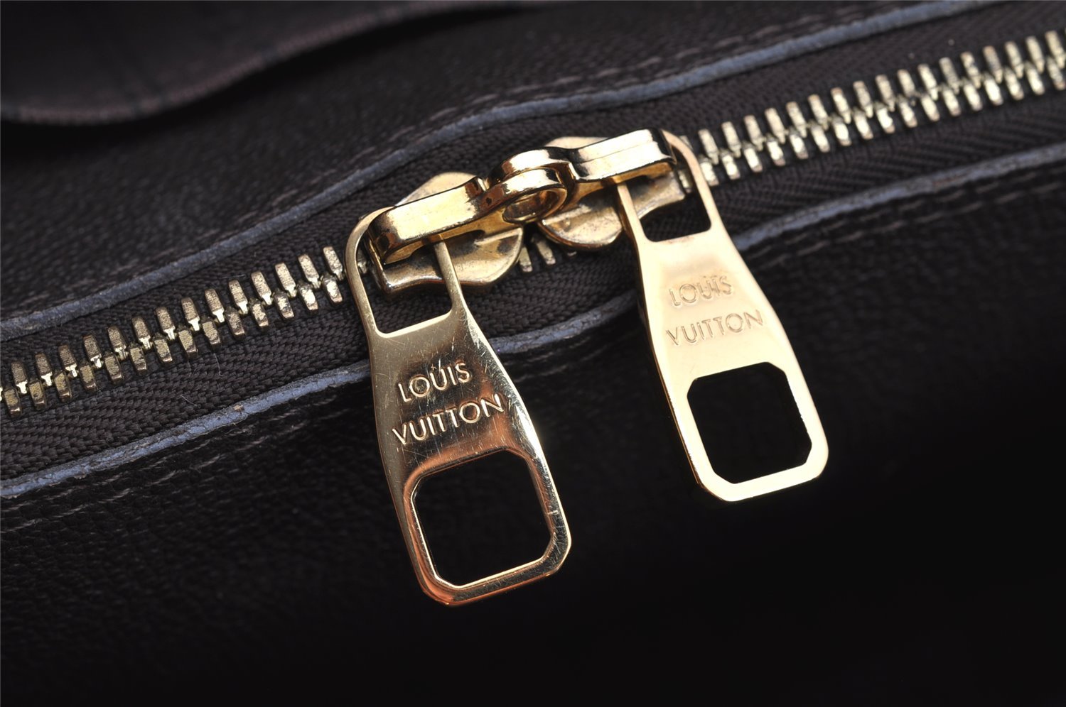 Auth Louis Vuitton Monogram Empreinte Montaigne MM 2Way Hand Bag Brown LV 4115I