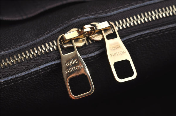 Auth Louis Vuitton Monogram Empreinte Montaigne MM 2Way Hand Bag Brown LV 4115I