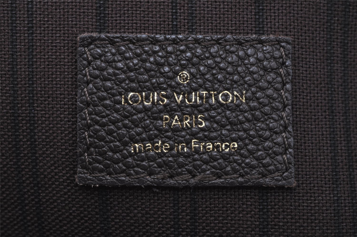 Auth Louis Vuitton Monogram Empreinte Montaigne MM 2Way Hand Bag Brown LV 4115I