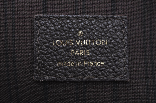 Auth Louis Vuitton Monogram Empreinte Montaigne MM 2Way Hand Bag Brown LV 4115I