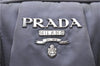 Authentic PRADA Vintage Nylon Tessuto Leather Shoulder Hand Bag Gray 4117F