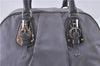 Authentic PRADA Vintage Nylon Tessuto Leather Shoulder Hand Bag Gray 4117F